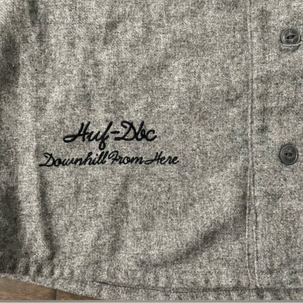 HUF x Thrasher Men’s L, vintage style baseball jersey w/ sewn letters! Like new! - Picture 3 of 5